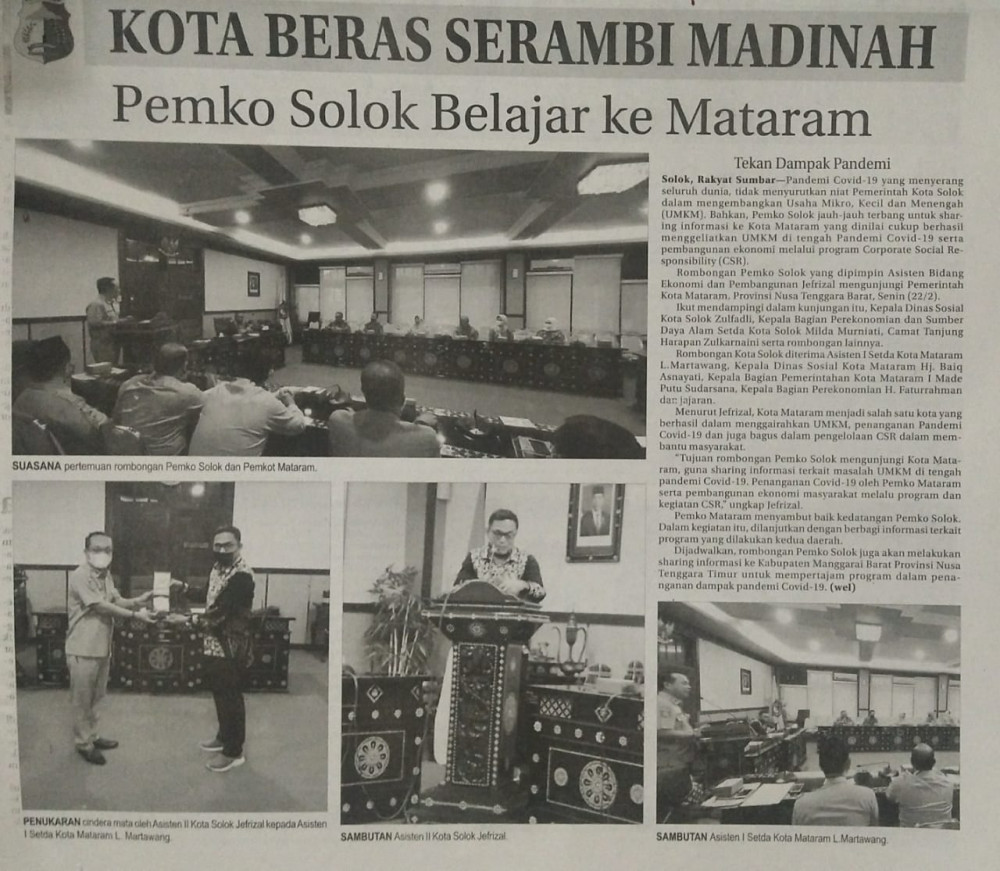 Pemko Solok Belajar Ke Mataram