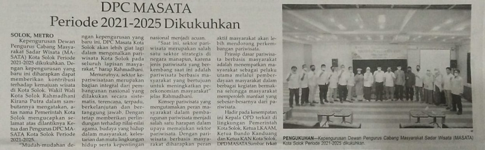 DPC Masata Periode 2021-2025 Dikukuhkan