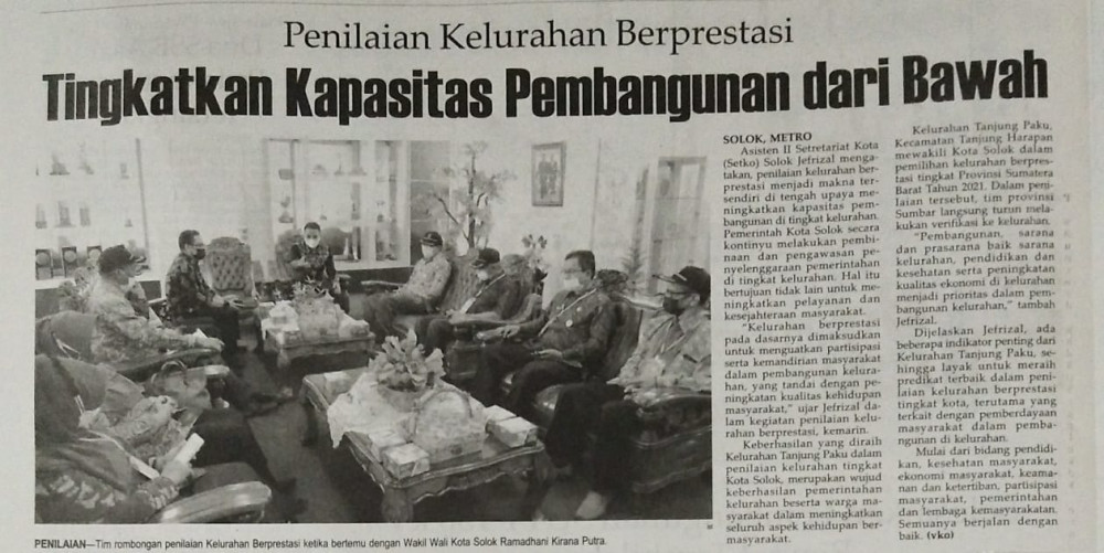 Penilaian Kelurahan Berperestasi Tingkatkan Kapasitas Pembangunan dari Bawah