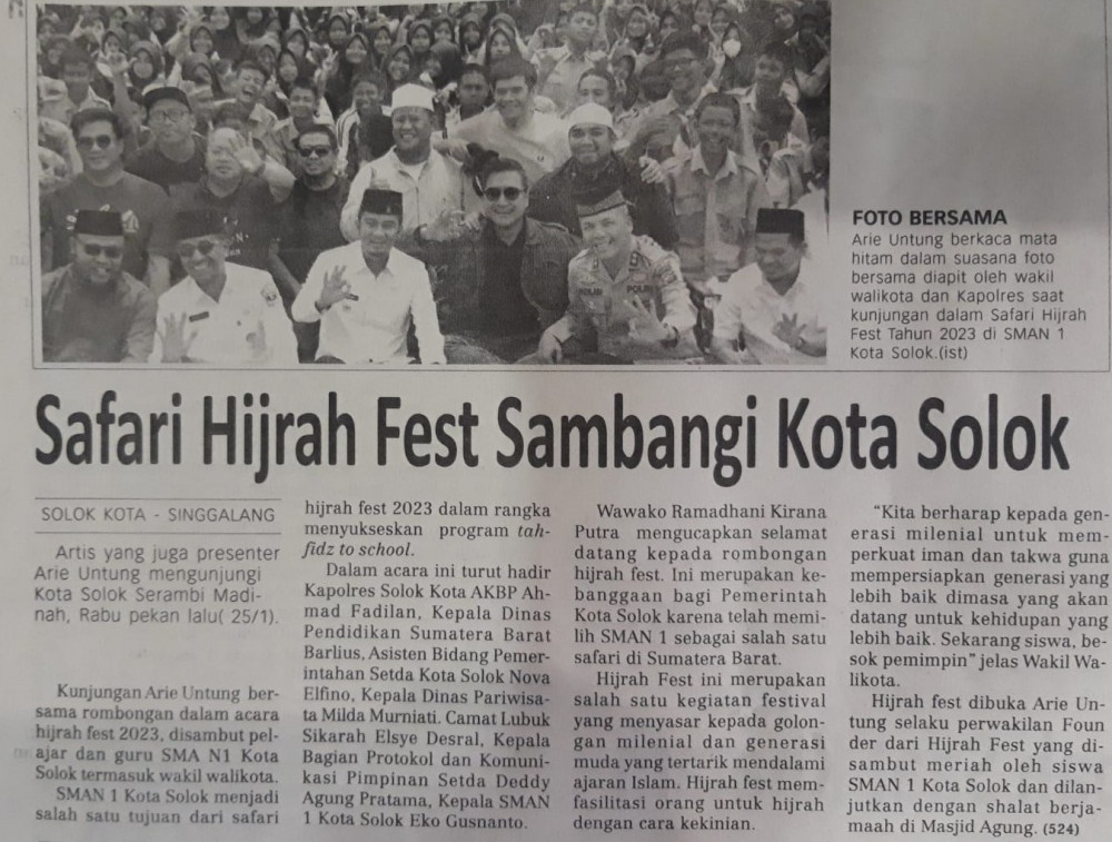 Safari Hijrah Fest Sambangi Kota Solok