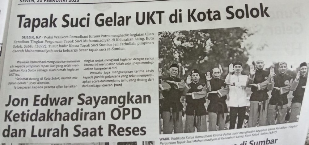tapak suci gelar UKT di kota solok