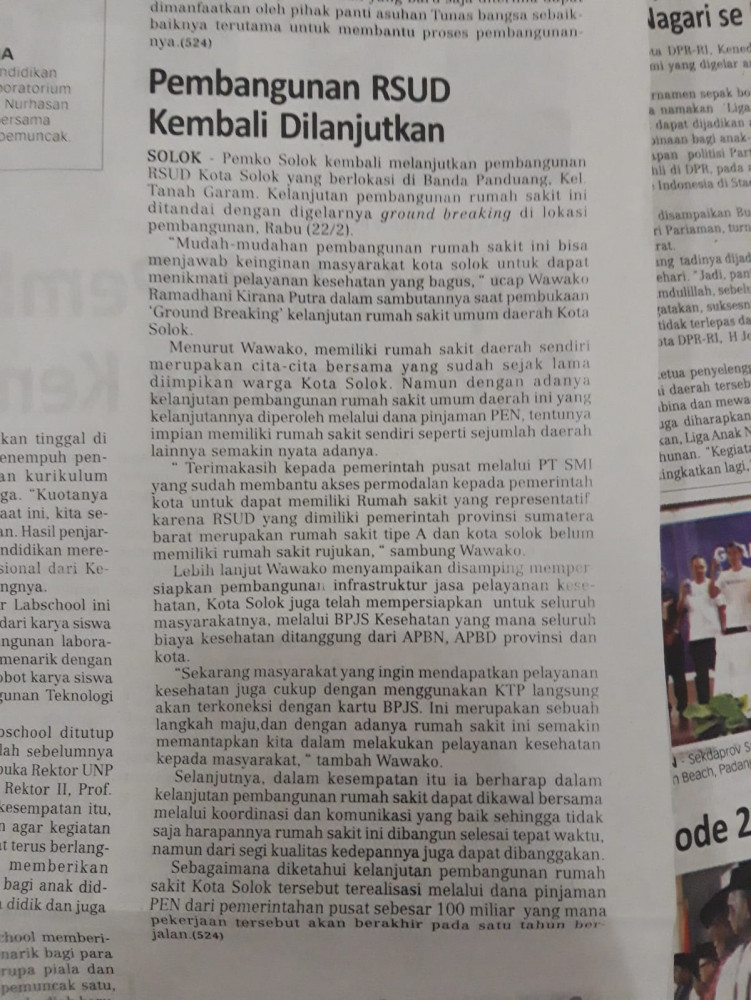 Wawako Buka Kegiatan Sumarak Anak Nagari di Pulau Belibis 
