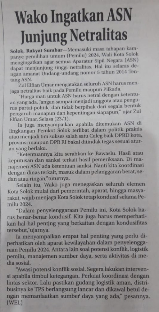 Junjung Netralitas