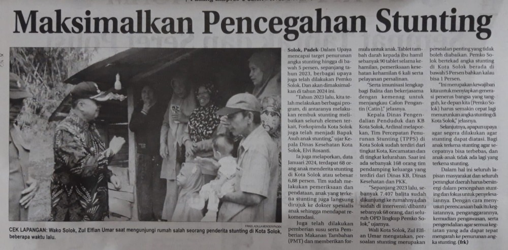 Maksimalkan Pencegahan Stunting