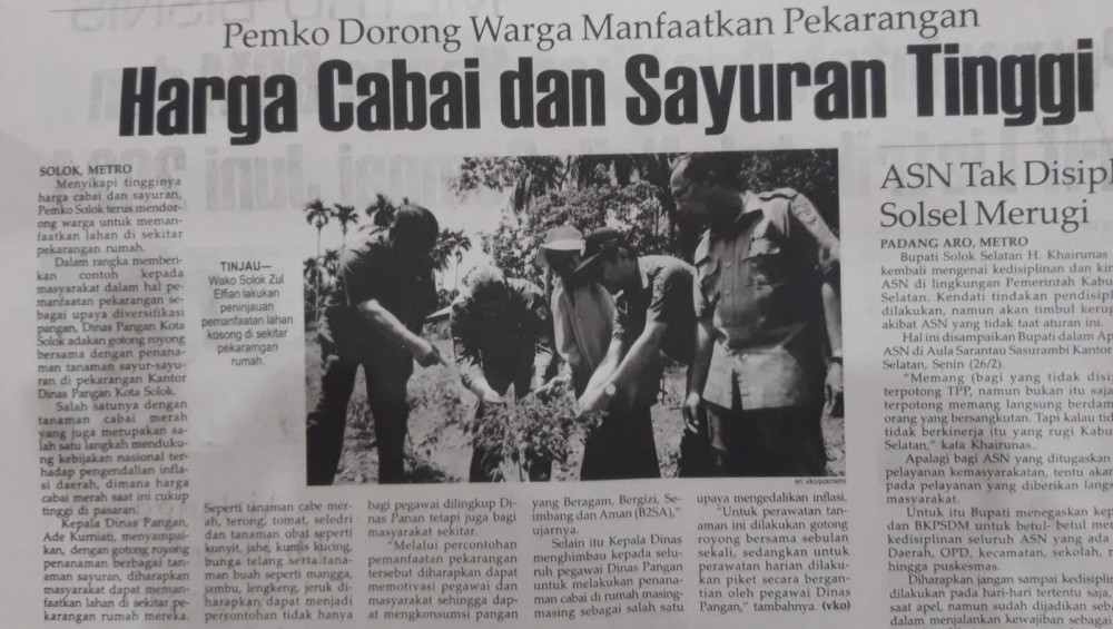 Harga Cabai dan Sayuran Tinggi
