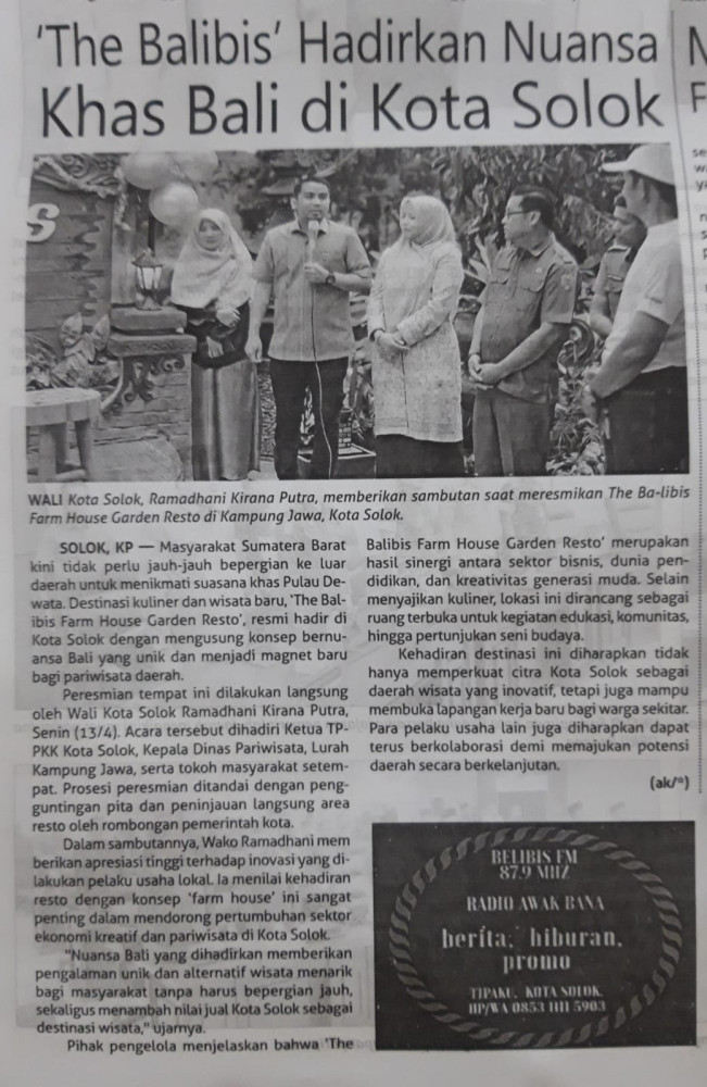 The Balibis  Hadirkan Nuansa Khas Bali di Kota Solok