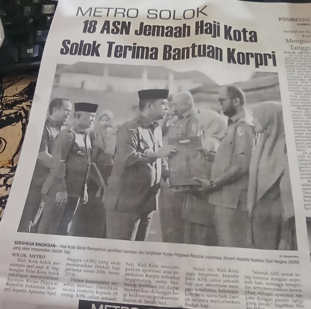 18 ASN Jemaah Haji Kota Solok Terima Bantuan Korpri