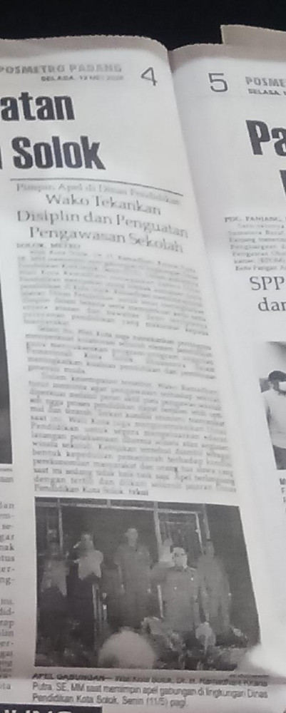 Wako Tekankan Disiplin dan Penguatan Pengawasan Sekolah